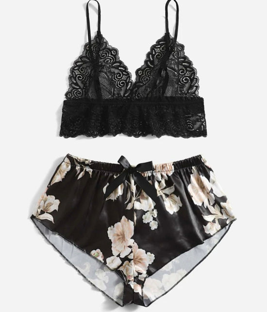 Floral Lace Lingerie Set