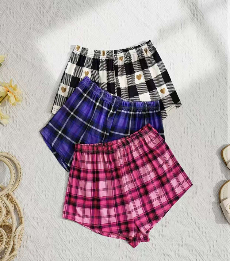 Mixed Colored Pajama Shorts