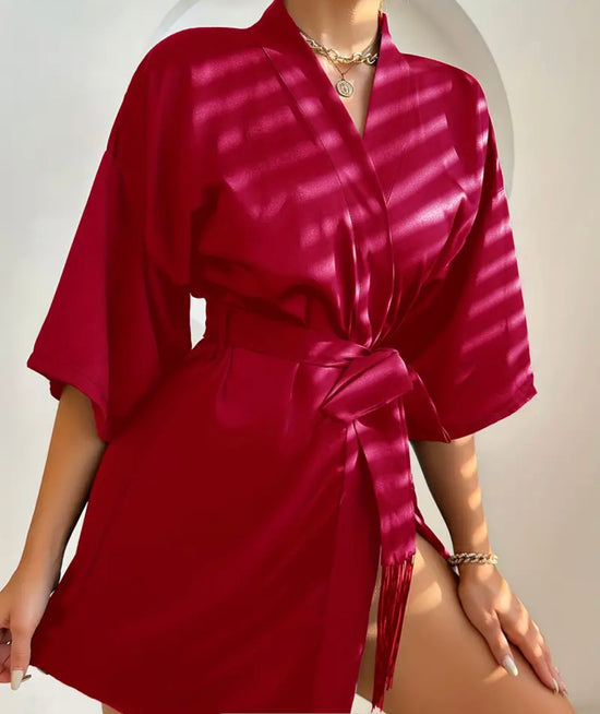 Red Satin Robe