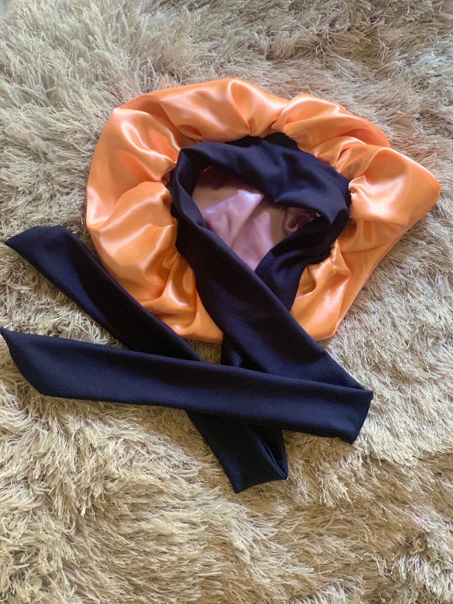 Edge Tie Satin Bonnets